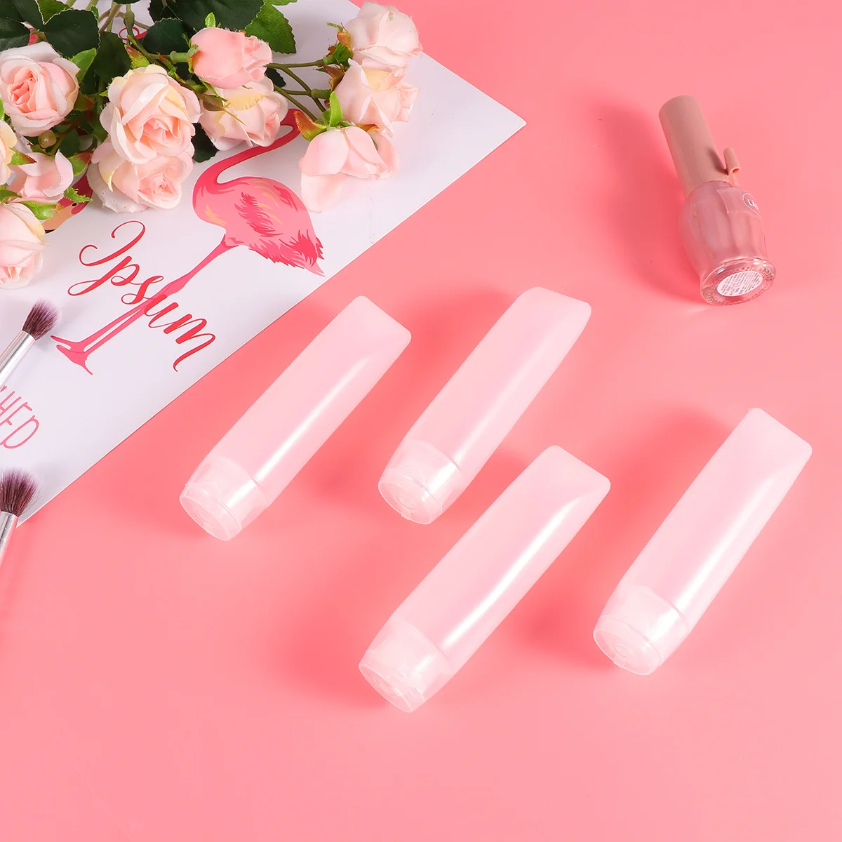 4 قطعة 30 مللي زجاجات ضغط فارغة للسفر حاويات متينة خفيفة الوزن قابلة لإعادة الملء لغسول زجاجات ضغط فارغة