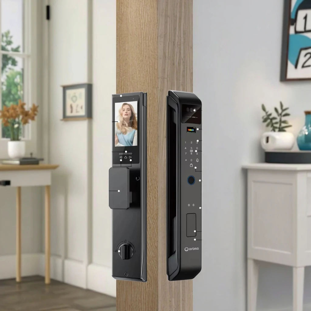 Factory Simple Waterproof Elegant Automatic Fashionable Slim Smart Lock Door Fingerprint APP Home Door Camera Lock