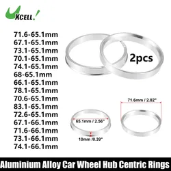 UXCELL 2pcs Car Hub Centric Rings Wheel Bore Center Spacers OD 66.1 67.1 68 70.1 70.6 72.6 73.1mm to ID 65.1 66.1mm Replacements