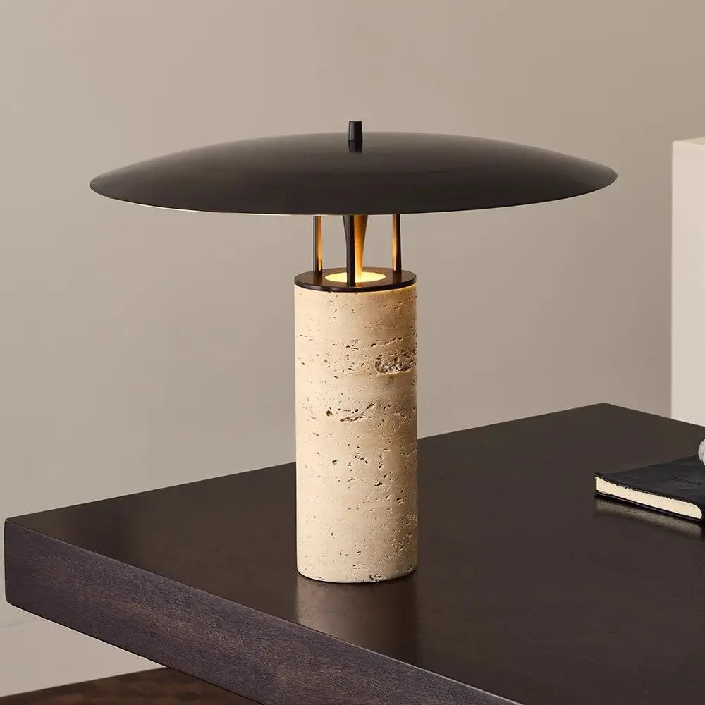 

Designer's minimalist cave stone table lamp for bedroom, post-modern Nordic creative bedside table lamp