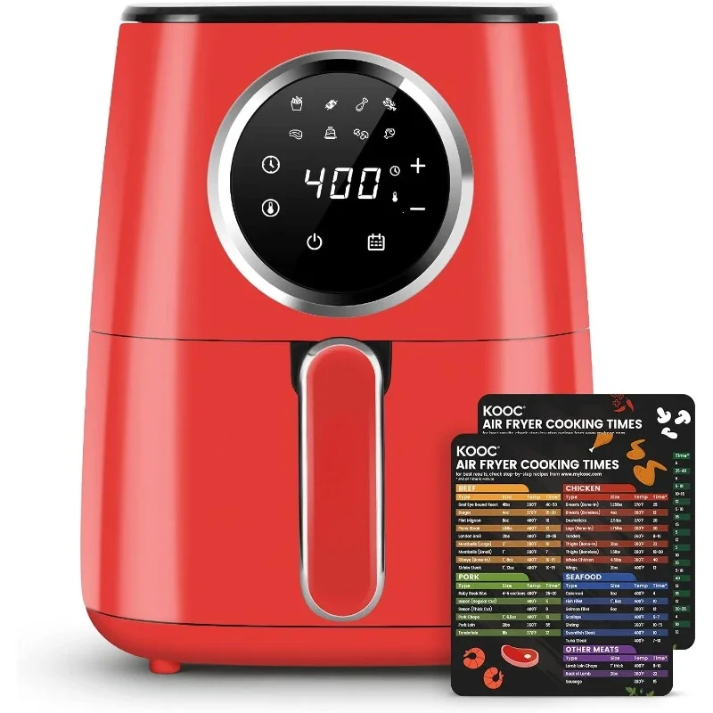 Large Air Fryer, 4.5 Quart Electric Hot Oven Cooker, Free Cheat Sheet for Quick Reference Guide, LED Touch Digital Screen,