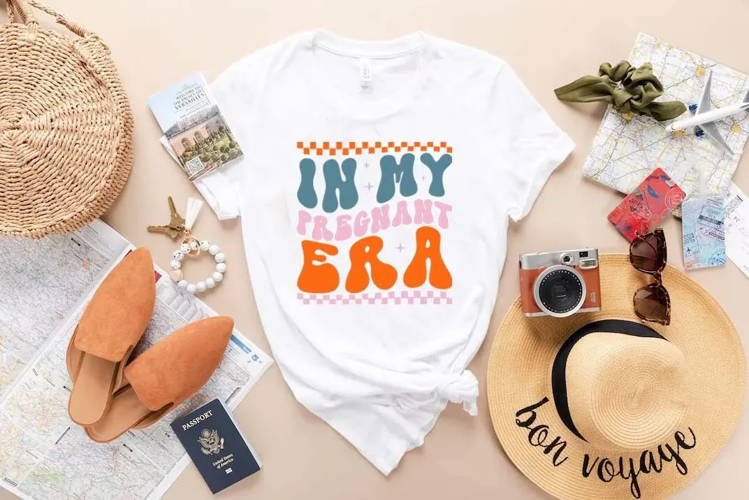 Funny Maternity T Shirt Pregnancy Announcement Expecting Mom Baby Bump Top Cute BG147