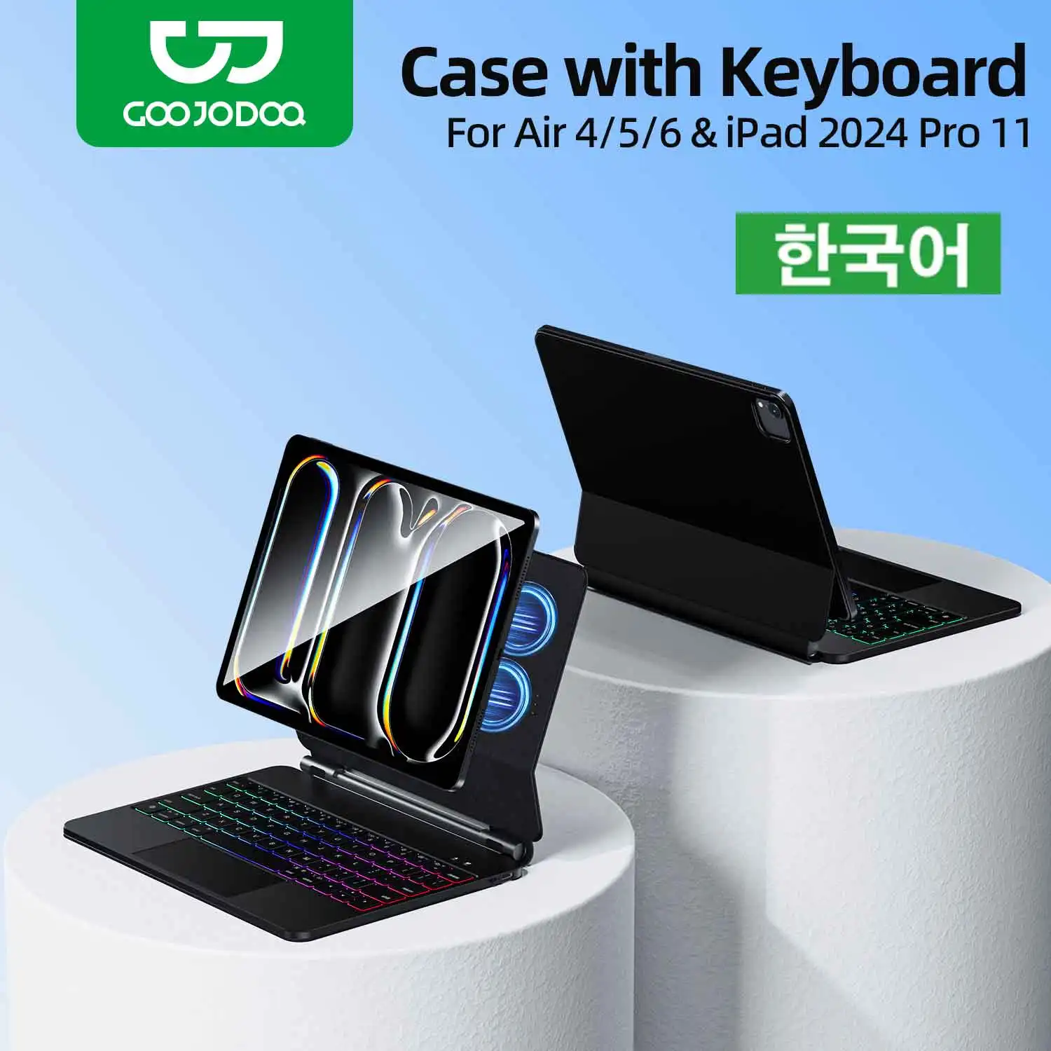 Goojodoq-iPad Pro 11 m4,Air 4/5/6,Bluetooth 5,マルチタッチトラック