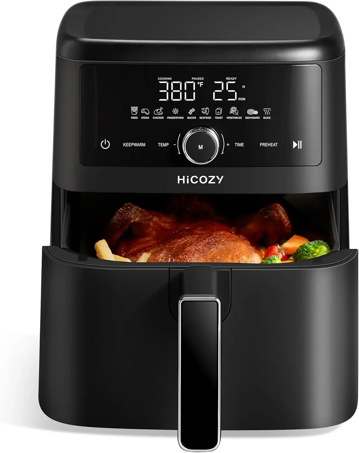 10-in-1 Air Fryer, 6QT Family Size, Flash Crisp Technology, 400F for Hot & Crispy Results in Minutes, Roast, Reheat, Dehydrate &