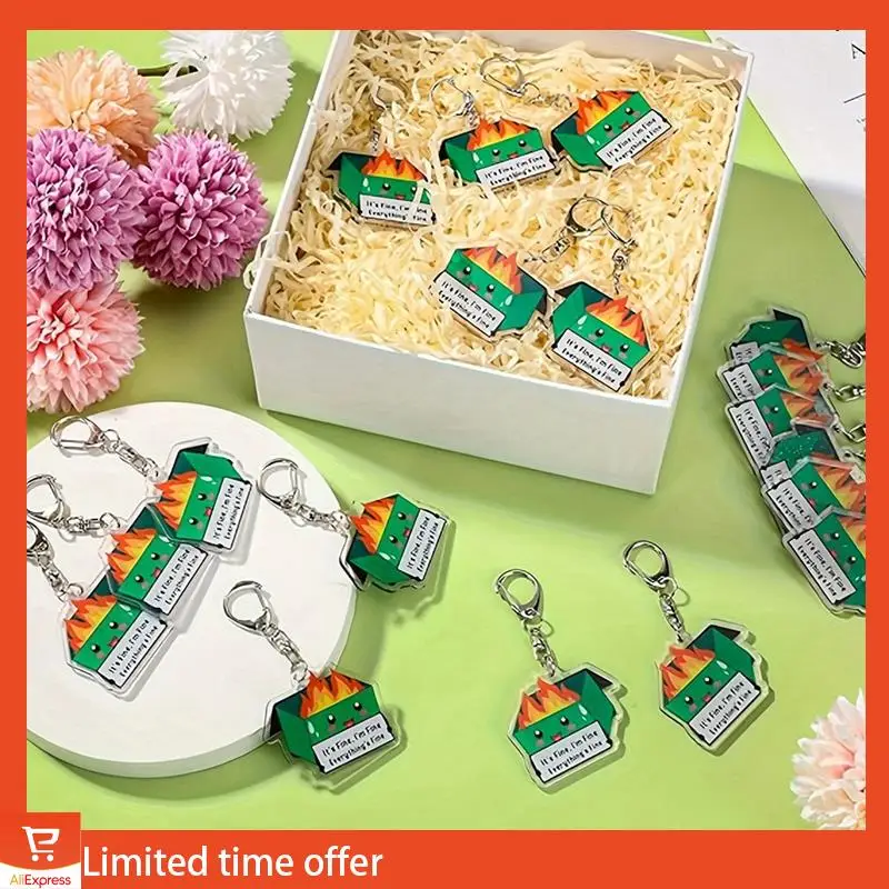 

Fresh Acrylic Keychains Emotional Support Gifts Appreciation Gifts Emotional Support Dumpster Fire Acrylic Keychains Bulk