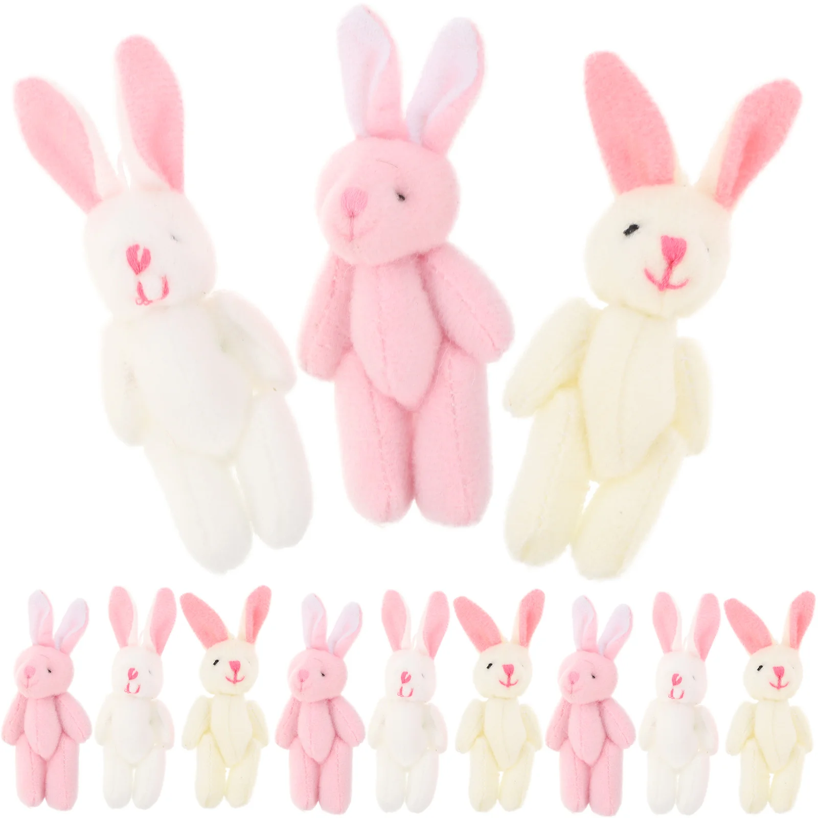 15-częściowy prezent samochodowy Knuckle Rabbit Pendant Cars Toys Animal Chinese New Year Stuffed Mini Baby Dolls Pp Cotton Bunny