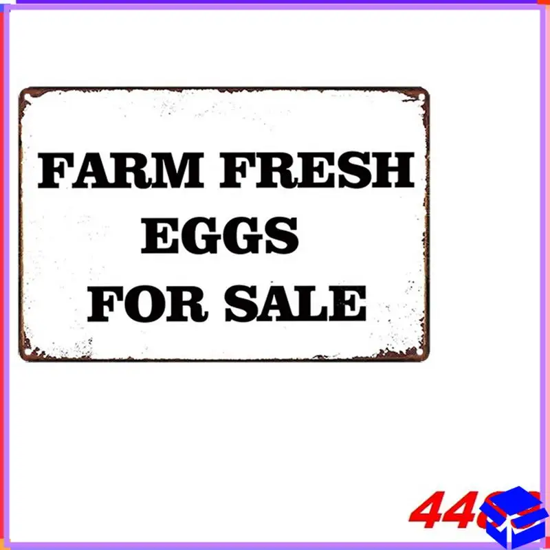 

Reliable Vintage Tin Plaque Decorative Rooster Egg Vintage Decorative For Bars Patio Office Frameless Tin Painting