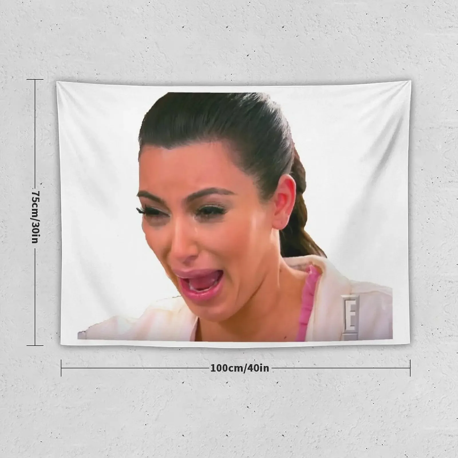 kim crying Tapestry Room Aesthetic Decorative Wall Tapestry