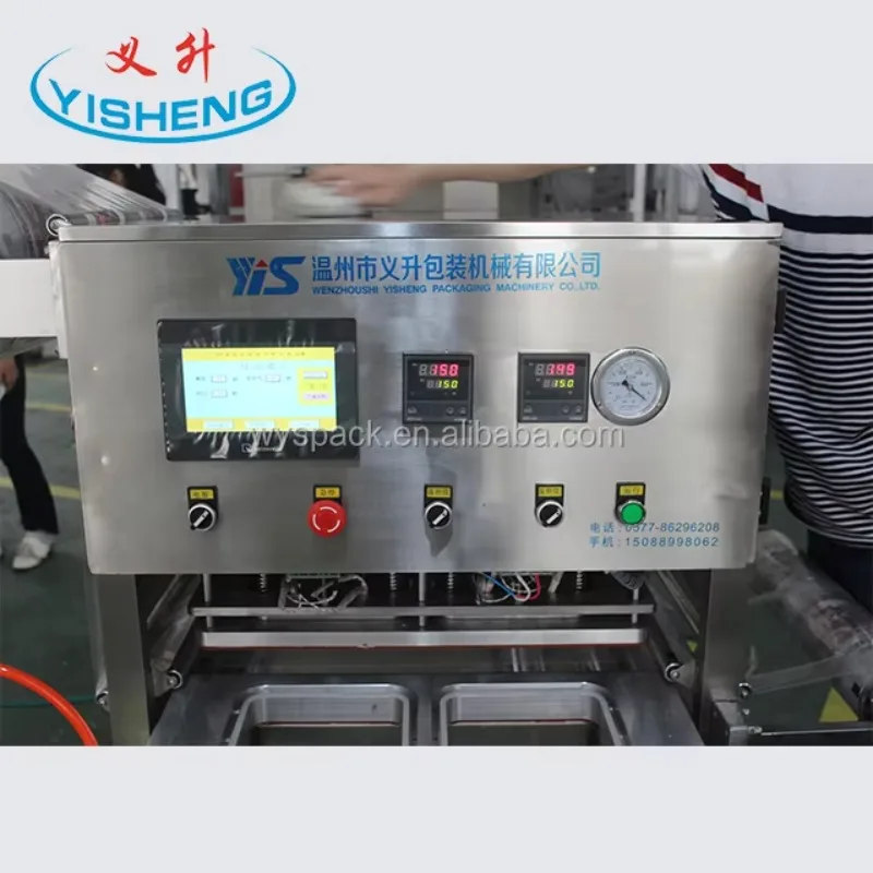 Custom  Type Vacuum Fresh Food Tray Sealer/plastic Bowl Cups Sealing Machine/vacuum Plastic Box Container Sealing Machine
