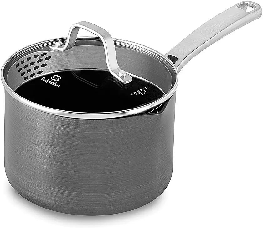 

Classic Nonstick Sauce Pan with Cover, 2.5 quart, Grey
