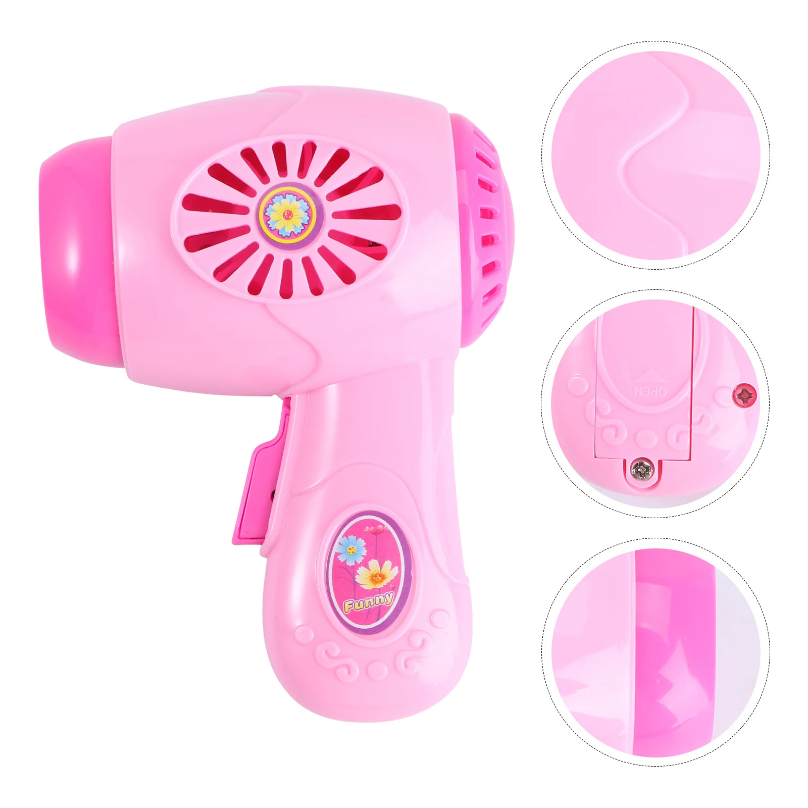 

Girl Toys Simulation Electric Hair Dryer Model Mini House Scene Decor Kids Play Plaything Role Pink Miniature Dollhouse Child