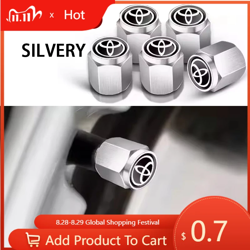 

Fot Toyota 2026 Новые 5 шт. колпачки для клапанов штока автомобильных шин, пылезащитные колпачки, аксессуары для Toyota Hilux Aygo Yaris Ractis Corolla Ca