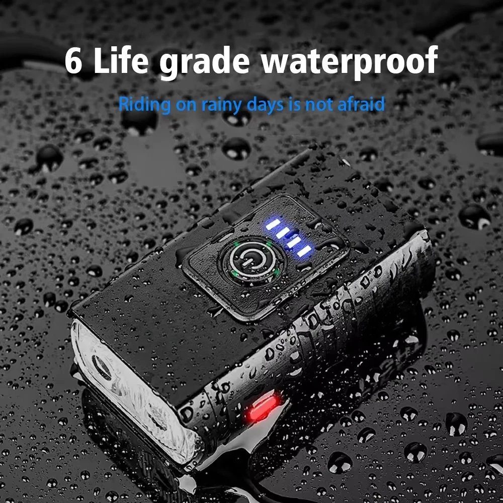 1000LM Bike Light  Headlight T6 Bicycle Flashlight LED USB Rechargeable Torch Aluminum Alloy Cycling High Beam Low Accessories