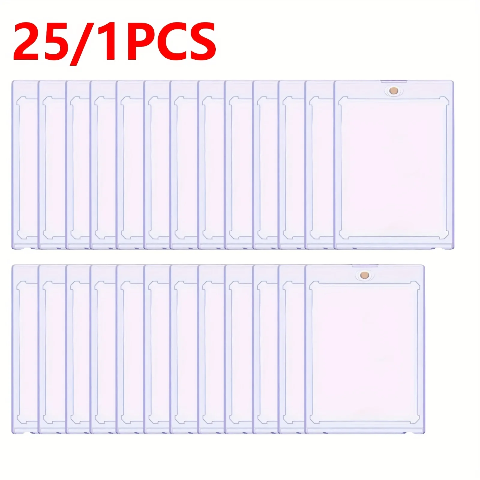 

1 шт./25 шт. спортивные магнитные витрины, 35-пт для хранения спортивных игровых карт, жесткая пластиковая защита для карт для бейсбольных футбольных карт