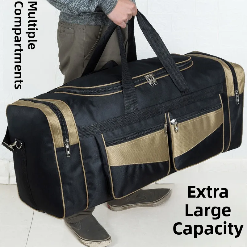 Extra Large Capacity Travel Bag Handheld Luggage 90L Men's Backpack Moving House Work Blanket Storage Clothes Oxford Cloth Fo...