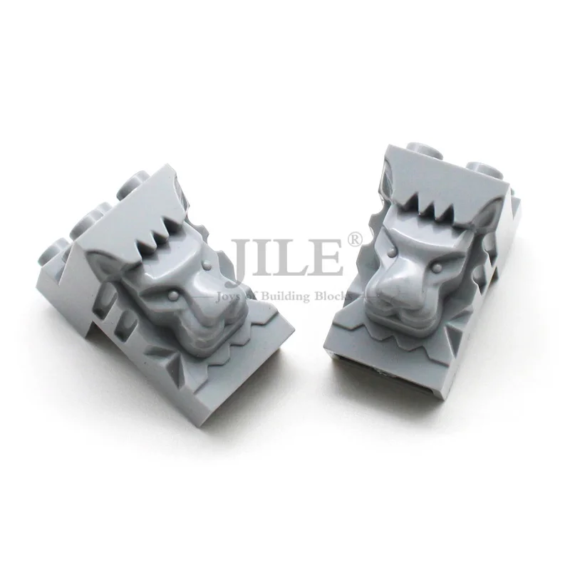 10 Stück MOC 30274 Bausteine 2x3x3 Löwenkopf Stadt Wall Street View Dekoration Kompatibel mit Spielzeug für Kindermarken