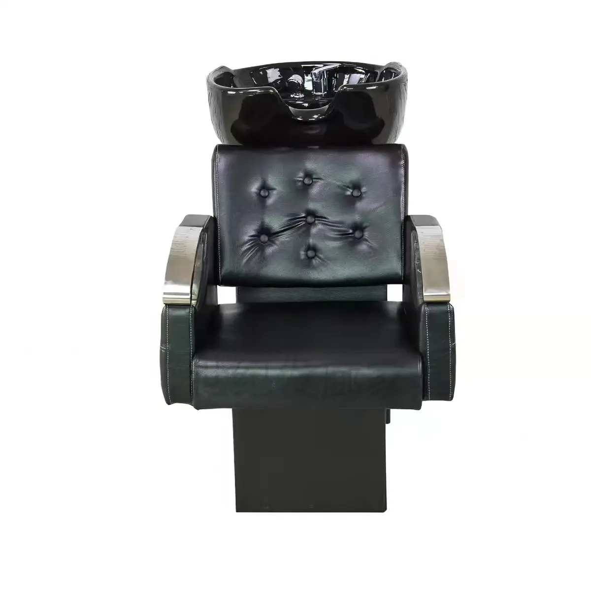 

！@Hair Salon Sitting Style Washing Chair, Salon Semi Reclining Washing Bed, Small Space Dedicated Hair Washing Be