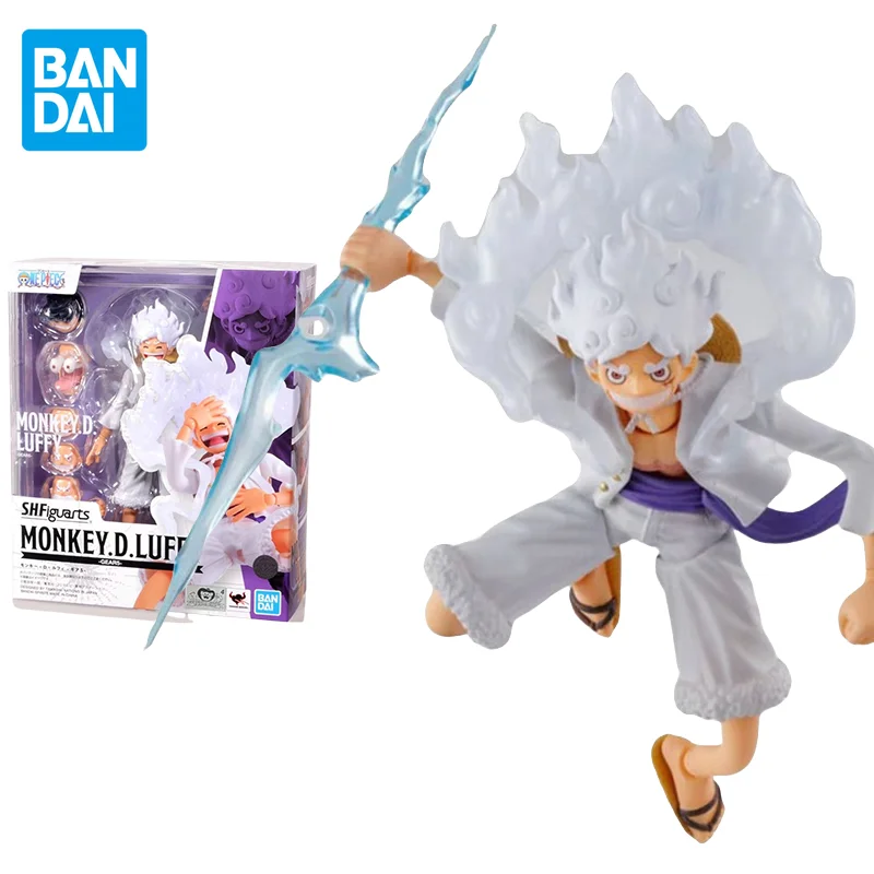 

Bandai Original One Piece Anime Figure SHF Monkey D. Luffy Nika Action Figure Toys for Kids Gift Collectible Model Ornaments