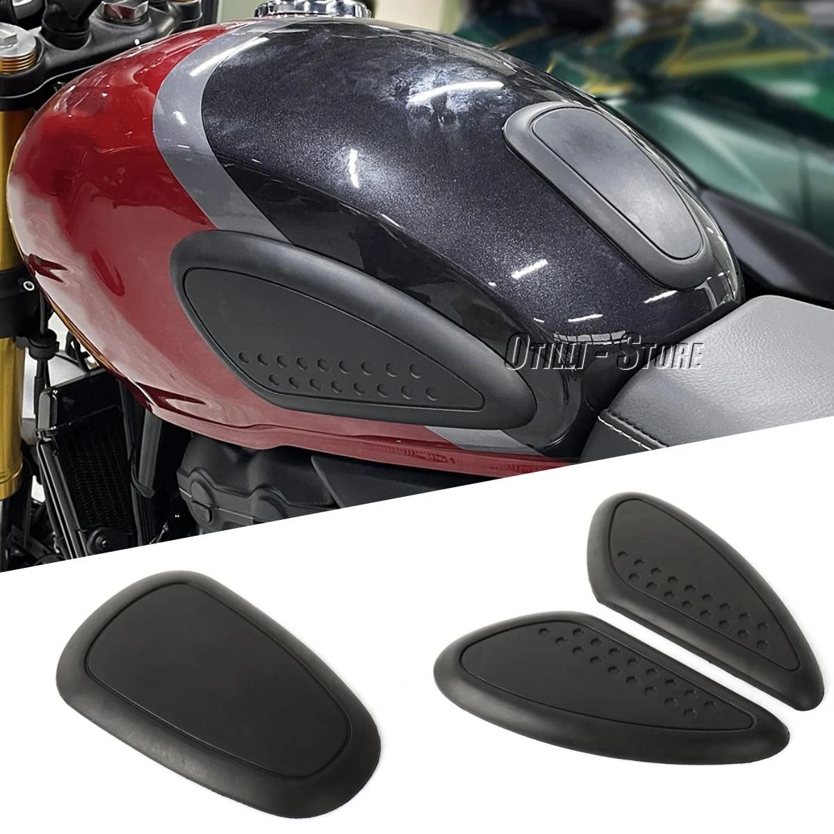 

Мотоциклетная резиновая накладка на топливный бак, защита от царапин, наклейка на бак для Scrambler 400X для Speed 400 2024 2025, защитная наклейка