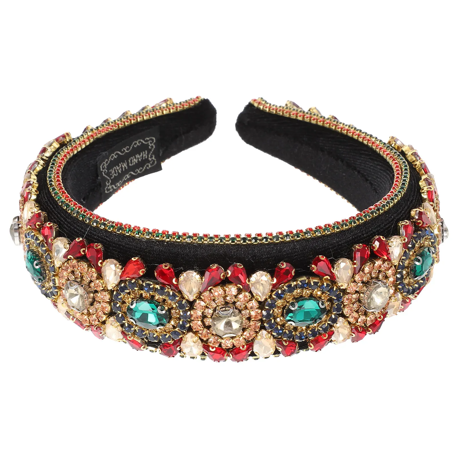 

Colored Rhinestone Headb Novel Headdress Hair Wear Delicate Hoops Bridal Accessories Decor Chic Baroque Party Women