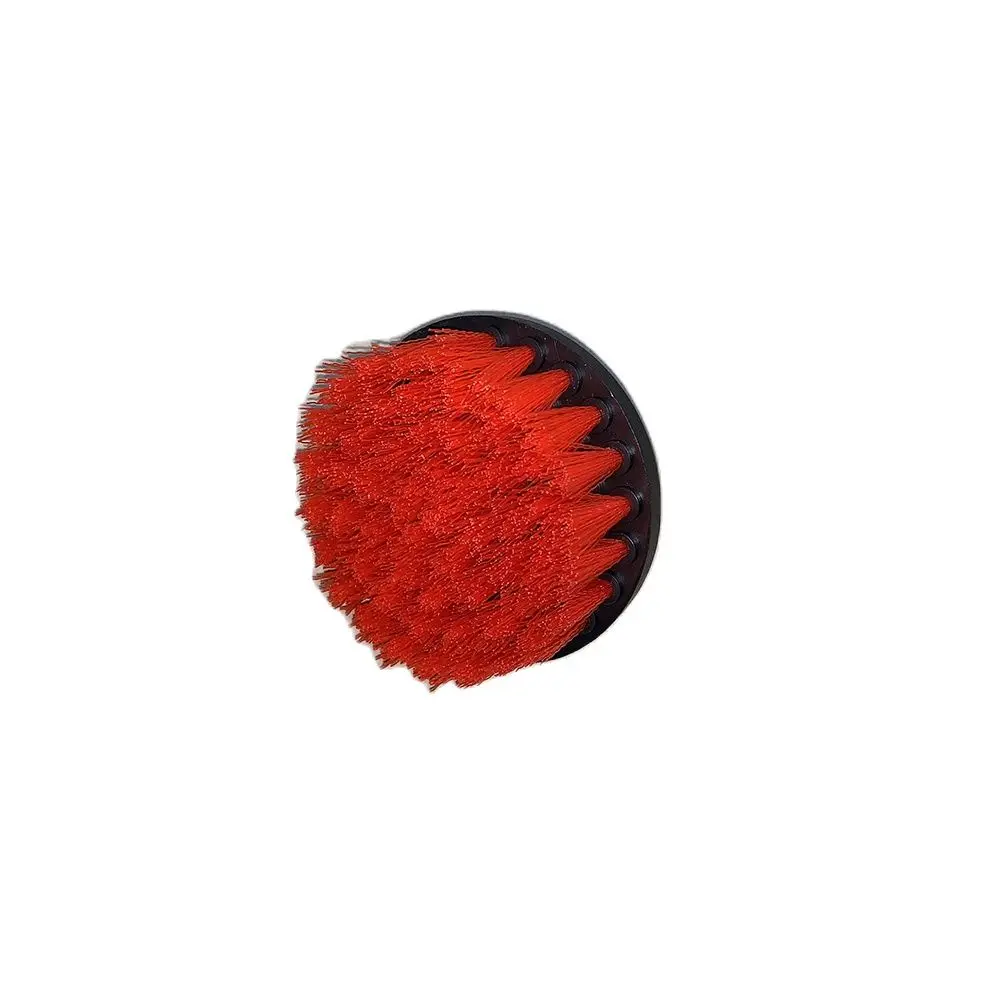 Red set brush heads for screwdriver and drill for dry cleaning brush for cleaning, a set of brush heads, brush on srewdriver