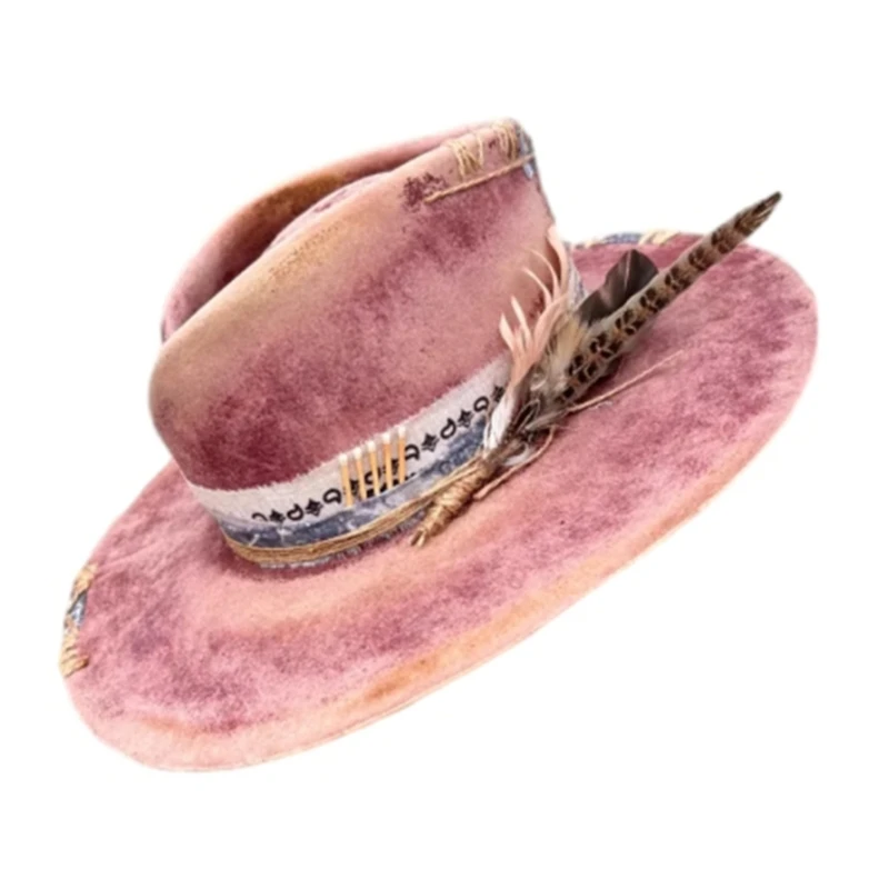 Sombrero estilo francés, sombrero cinta, sombrero fieltro para mascaradas femeninas