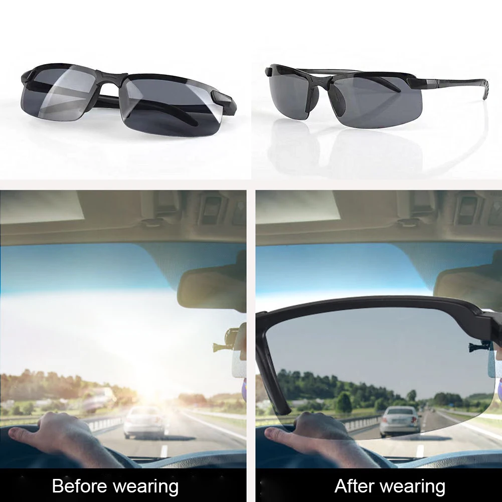 Anti-UV Night Vision Sunglasses Day Night Driving Glasses Sunglasses Men Fashion Outside Sports Eyewear Driver Driving Glasses