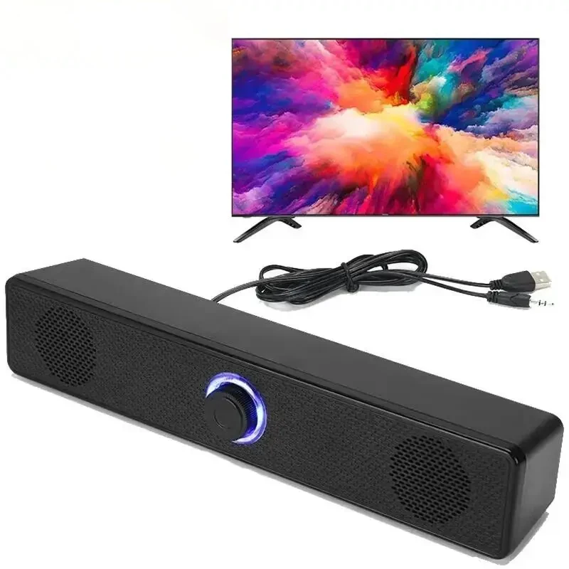 PC Soundbar Wired and Wireless Bluetooth Speaker USB Powered Soundbar for TV Pc Laptop Gaming Home Theater Surround Audio System