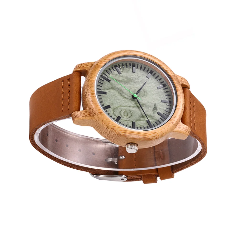 Mens Handmade Wristwatch Wood for Bamboo Quartz Movement Watches Automatic Miss Digital