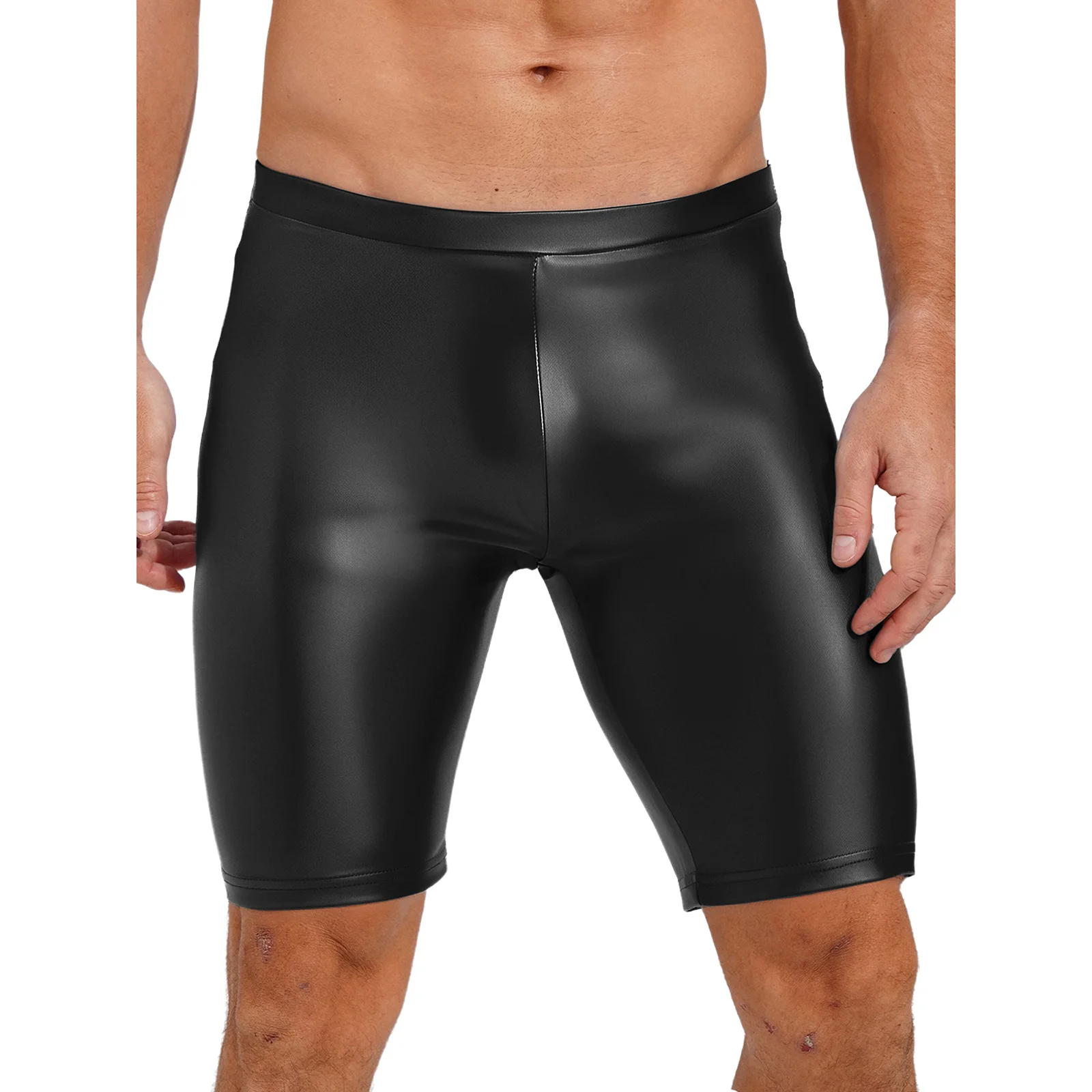 رجل فو الجلود سراويل بوكسر نادي حفلة ديسكو حفلة كلوبوير المصارعة السراويل الساخن ضيق السراويل مع حزام مطاط السراويل الساخنة