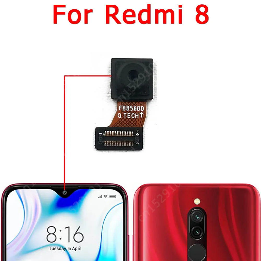 Front Camera For Xiaomi Redmi 9 9A 9C 9T 5 Plus 5A 6 6A 7 7A 8 8A Selfie Frontal Camera Module Facing View Spare Parts