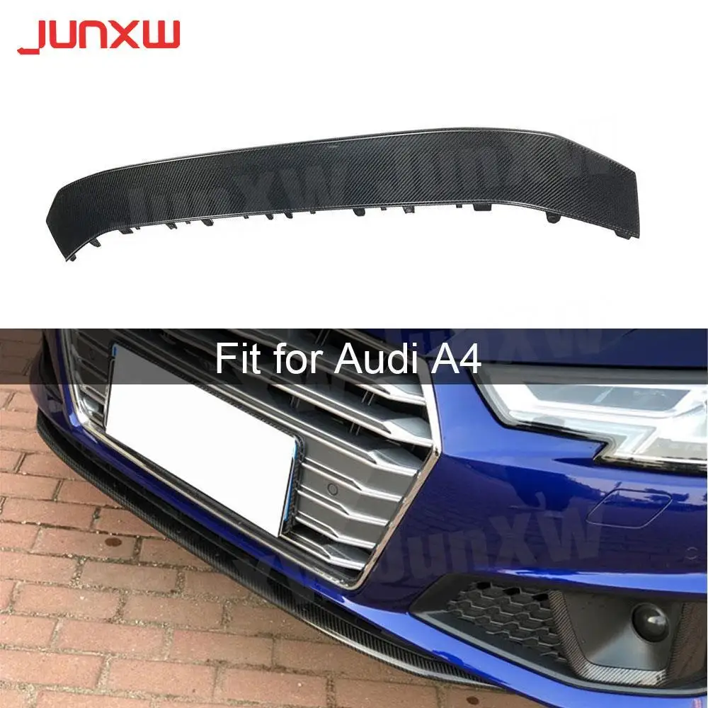 Carbon Fiber Front Bumper Lip Spoiler For Audi A4 Sline Sport S4 Sedan 2019 Head Chin Guard Car Styling