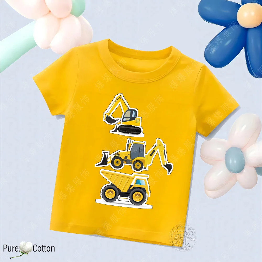 Summer boys new children's half sleeve T-shirt CuHK children cartoon printed T-shirt summer cotton comfortable round neck top