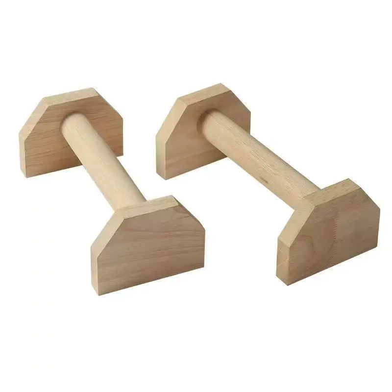 

Gym Fitness Equipment Dip Stands Wood Parallettes Wooden Push Up Bar