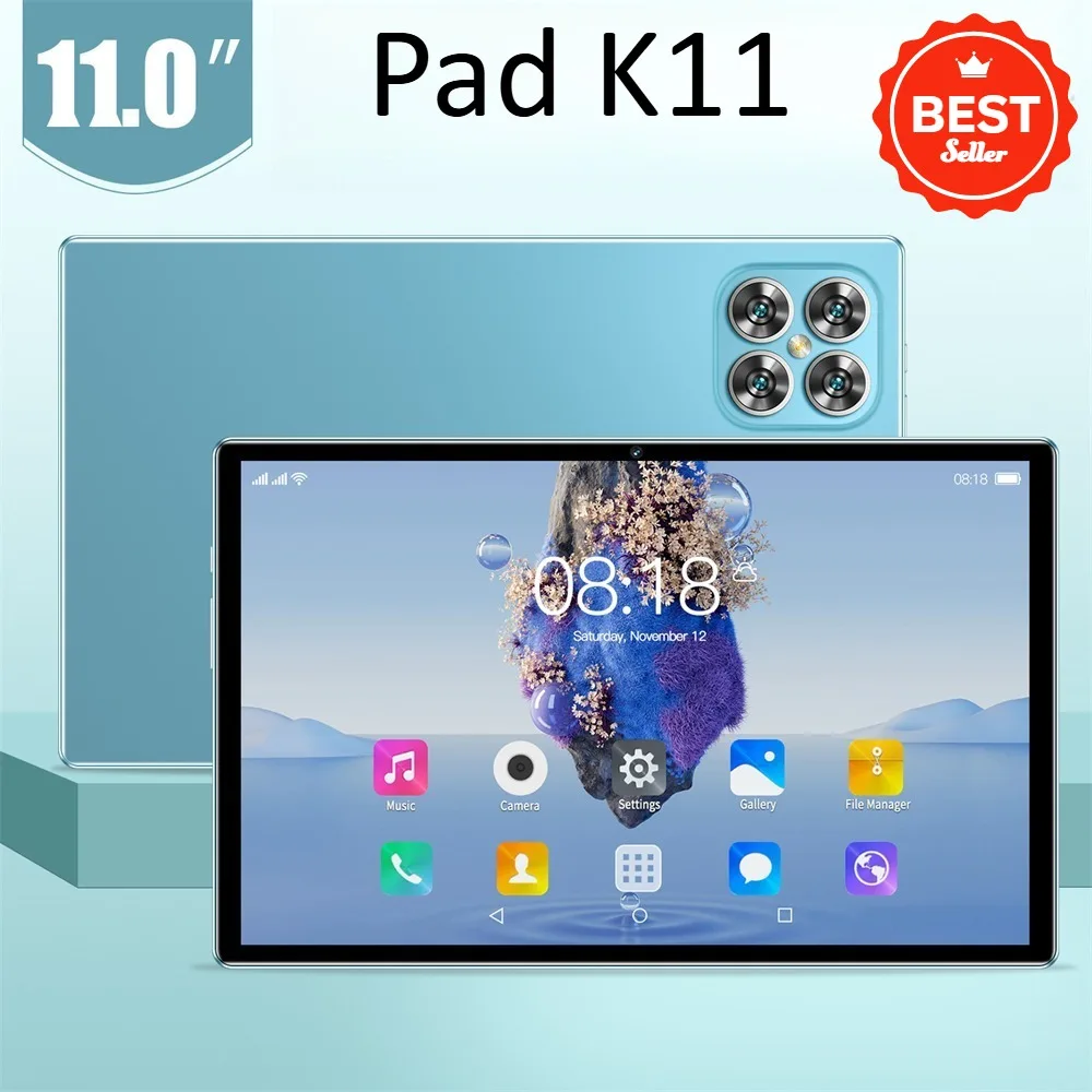 

2025 Новый планшет Pad K11 Оригинальный 11-дюймовый HD-экран Android 13 Tab 4G 5G Dual Sim 10000 мАч WIFI Планшеты Детский планшетный ПК