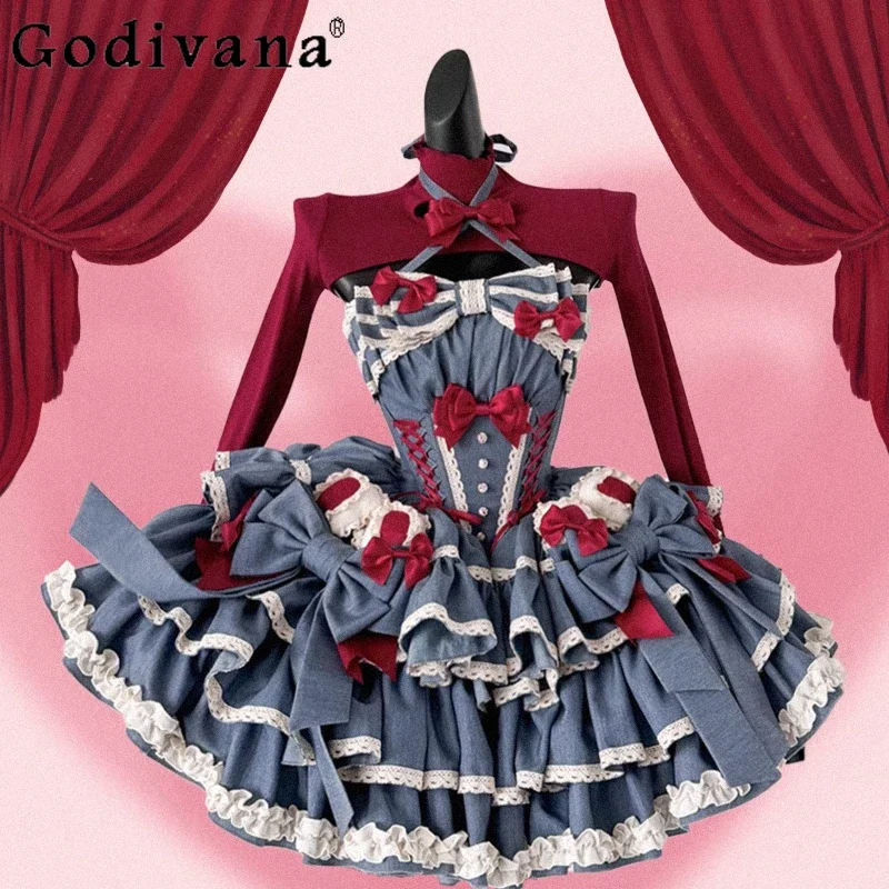 

Original Design Lady Sweet Cute Lolita Strapless Princess Dress Girl Women's Strapless Anniversary Birthday Short Puffy Dresses