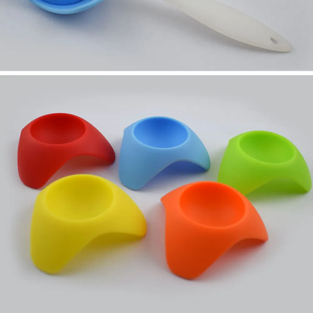 6Pcs Silicone Egg Cups Wine Glass Design Boiled Egg Holder Dishwasher Safe Heat Resistant Non Scratch Rust Proof for Breakfast