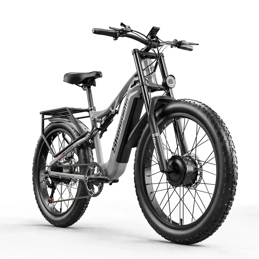 

2000w 17.5Ah 48V 26 Inch Electric Mountain Bike Dual Motor Ebike City Fat Tire Bicycle Full E-bike Beach E-MTB Moped