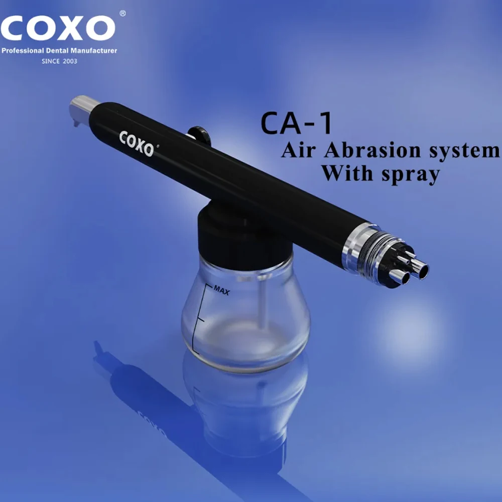 COXO CA-1 Dental Air Abrasion System With Spray With Large Capacity Bottles Dental Aluminum Oxide Sandblasting Gun