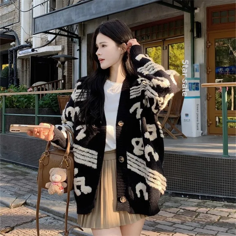 Dames Herfst Lange Sve V-Ne Trui Niet-Pilling Vest Faionable Klein Formaat Bovenkleding Ensemble Eerste Winter Sle