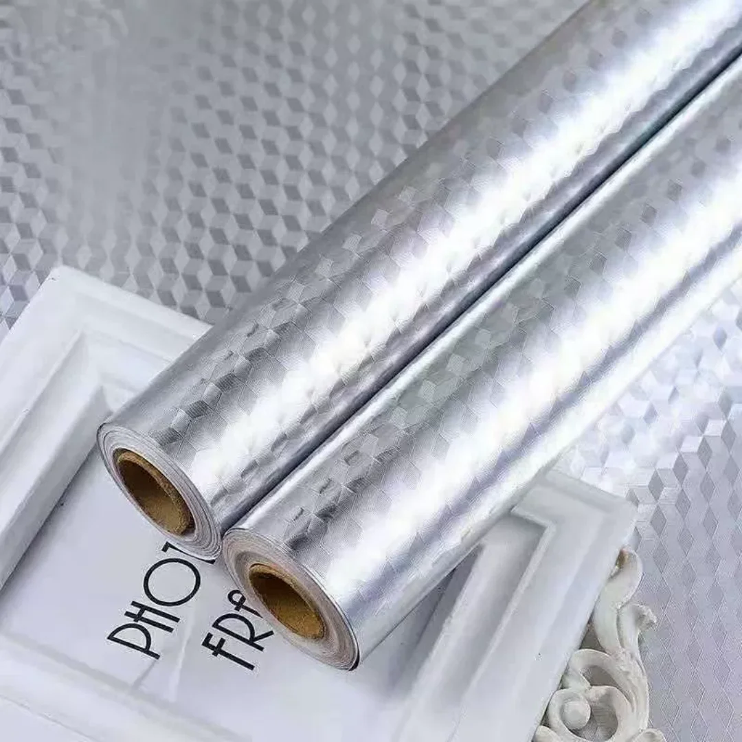 Aluminum Foil Kitchen Stove Sticker, Oil-Proof Waterproof Fireproof Heat Resistant Countertop Wall Protector