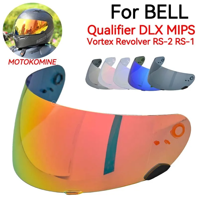 Visière de casque de moto pour BELL Qualifier DLX MIPS Anti-rayures UV Pare-vent Lunettes Visière pour BELL Vortex Revolver RS-1 RS-2