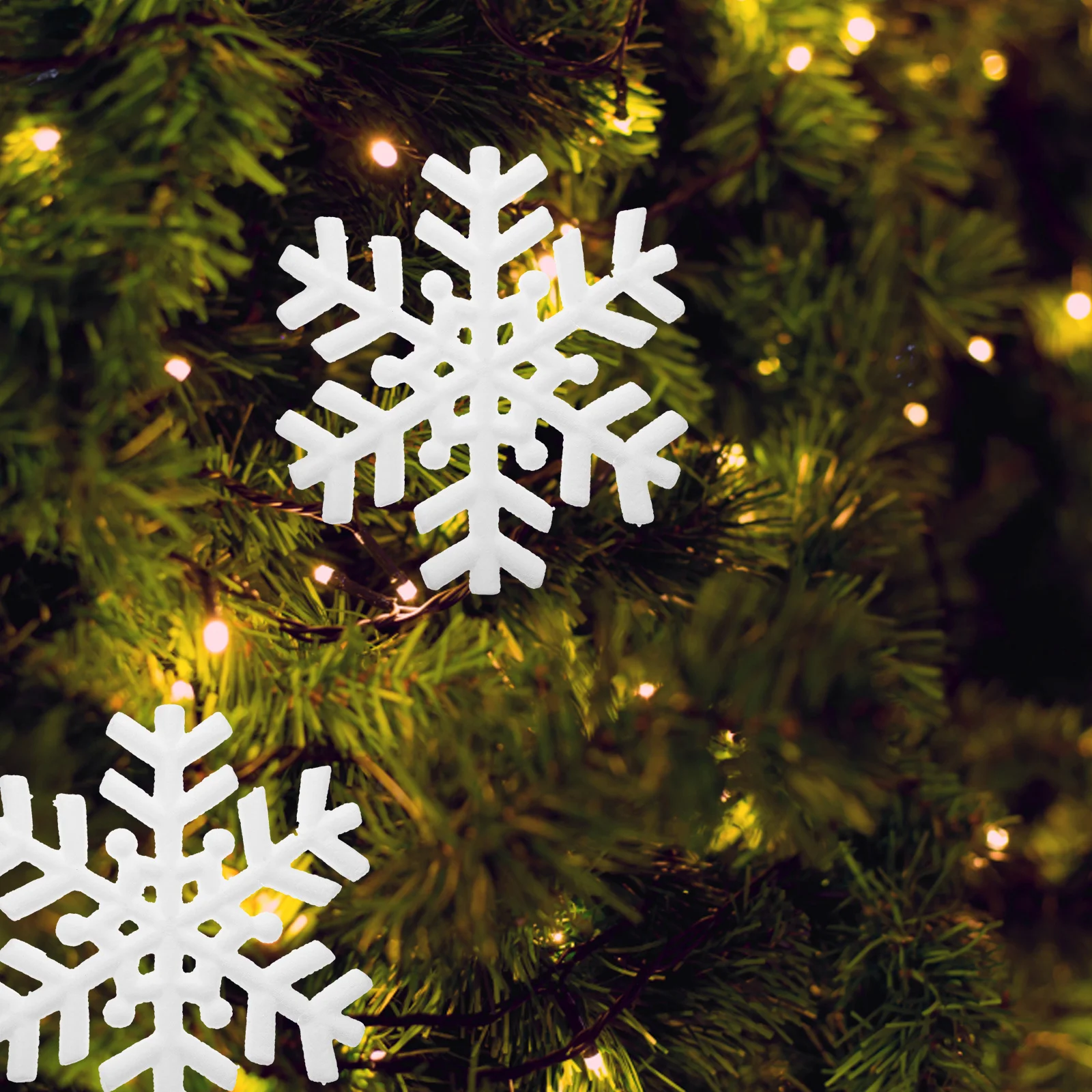 

3pcs Christmas Snowflake Diy Craft Molds White Solid Unfinished Decoration For Kids Art Crafts Ornament Supplies Hand-Painted