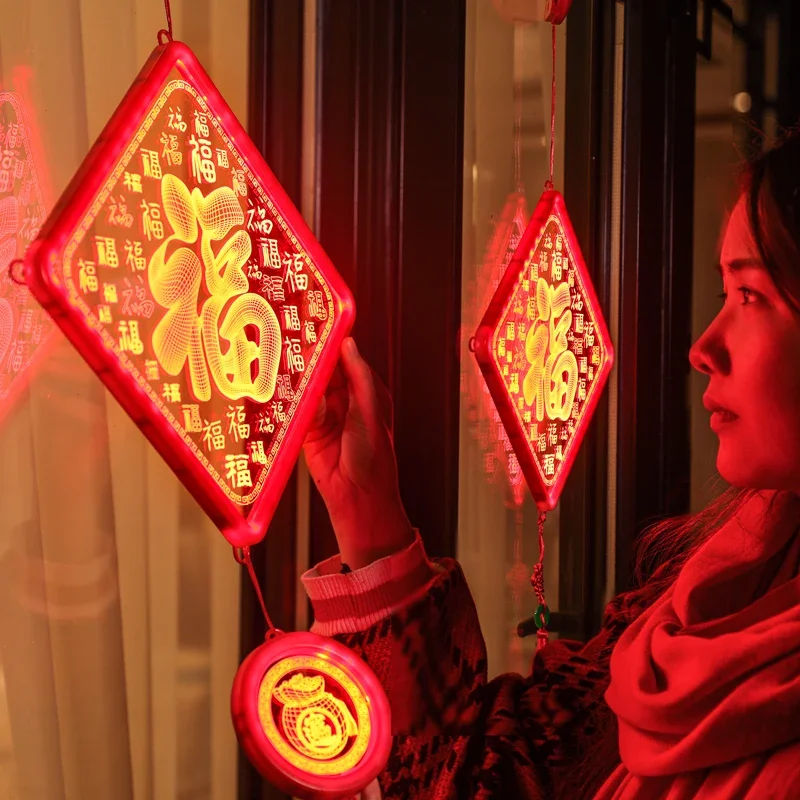 

New Luminous Fuzi Hanging Decoration at the Entrance for Chinese New Year