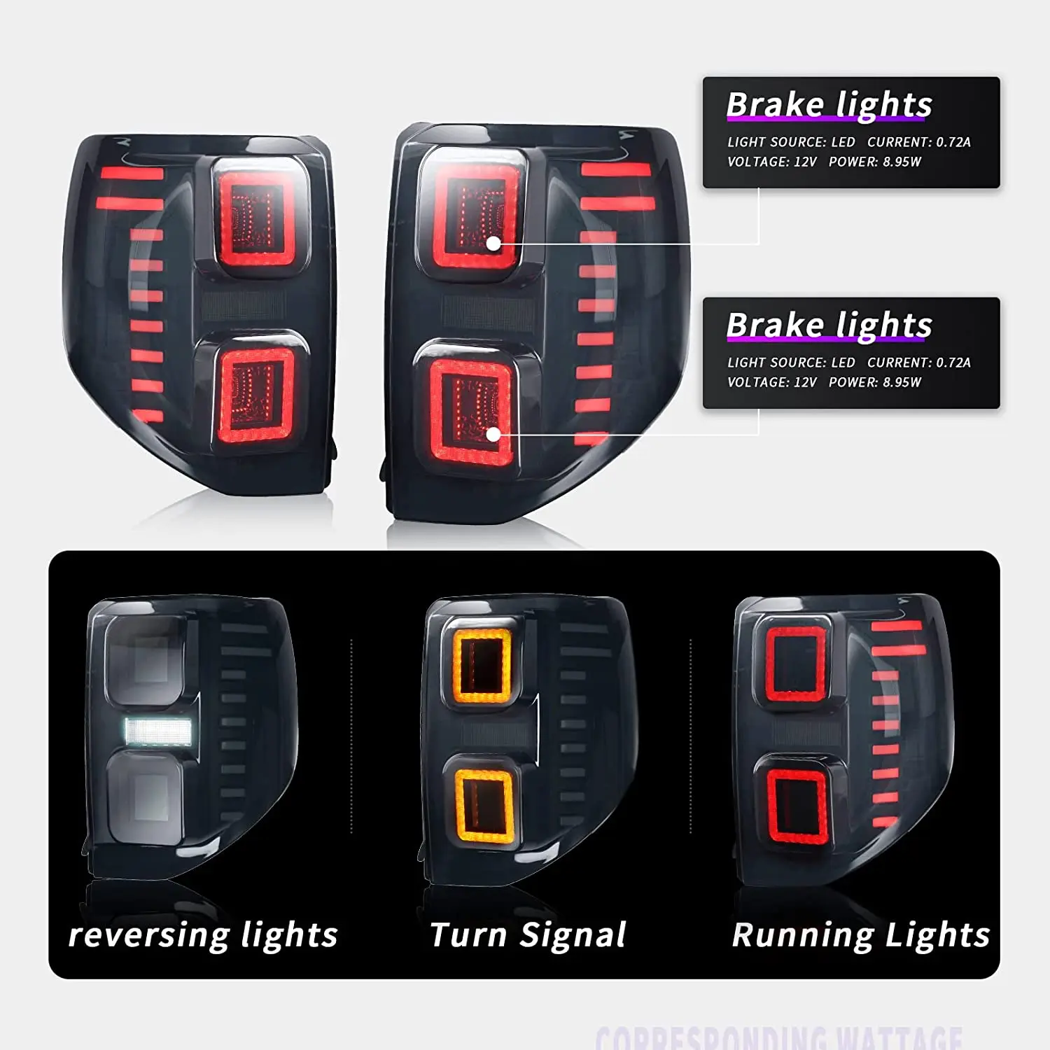 Spedking New Design Auto accessories Sport Style led lamp taillight tail light tail lamp for Bronco