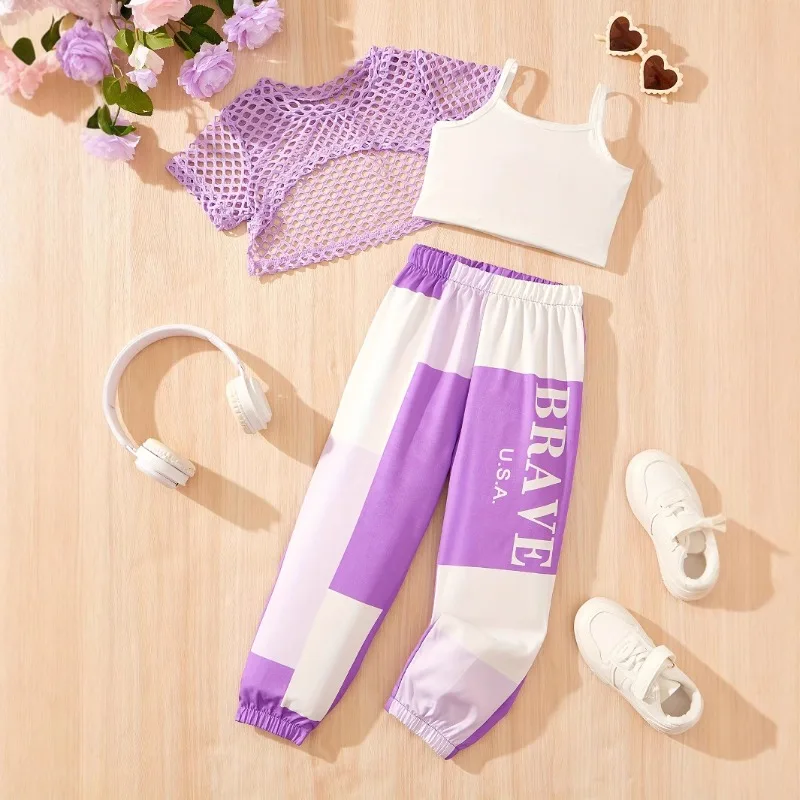 1-8 years old fashion casual top vest pants three-piece fashion children's suit summer