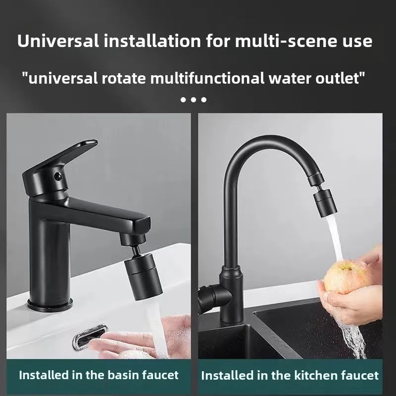 

Rotary Kitchen Faucet Spray Head Filter washbasin Splash proof Adapter 2 Mode adjustable Kitchen Sink Faucet Aerator