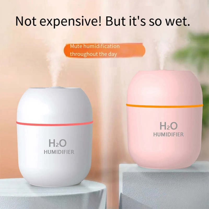 Bedroom Humidifier, Mini Humidifier Home Desk Humidifier Multi-Mode Portable Humidifier