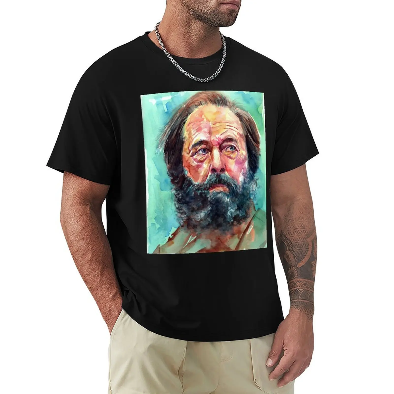

Aleksandr Solzhenitsyn T-Shirt plus size tops boys whites Clothing new gifts and t-shirts Men's cotton t-shirt