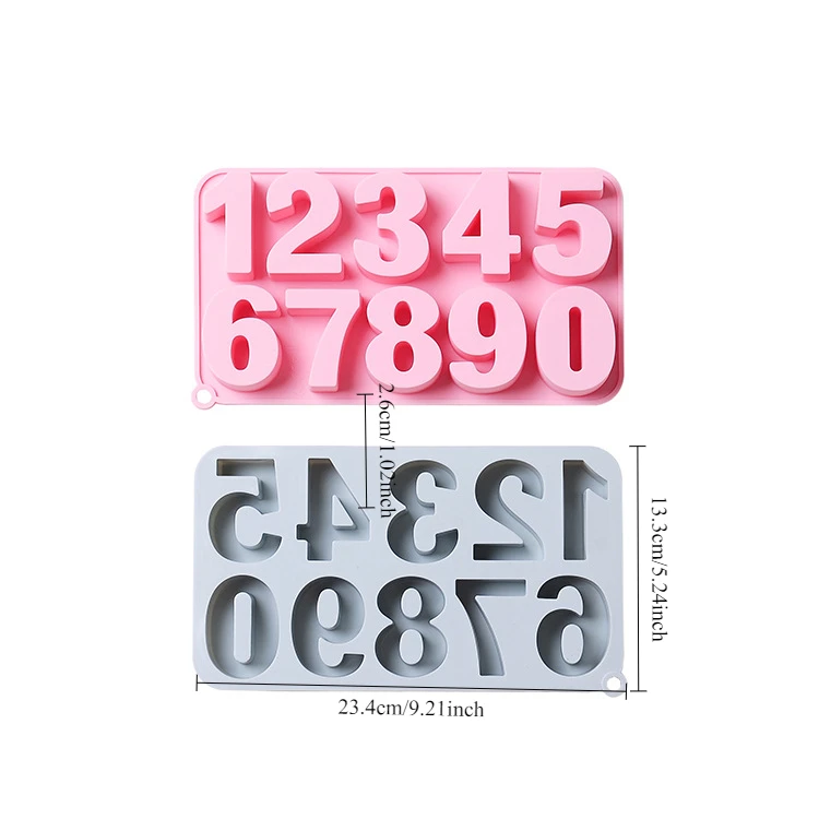 Digital Mousse Silicone Cake Mold Baking Diy0-9 Arabic Numerals Ice Cream Chocolate Mold  Cake Decorating Tools